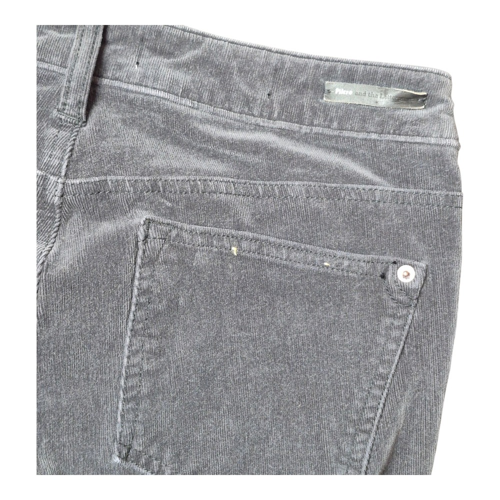 Pilcro Anthropologie High-Rise Skinny Gray Corduroy Pants‎ Women's 27